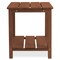 Casafield Adirondack Side Table, Cedar Wood Outdoor End Table with Shelf for Patio, Deck, Lawn and Garden